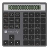Tastierino Numerico BT V5.0 Wireless 2in1 con Calcolatrice Grigio Scuro