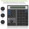 Tastierino Numerico BT V5.0 Wireless 2in1 con Calcolatrice Grigio Scuro