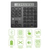 Tastierino Numerico BT V5.0 Wireless 2in1 con Calcolatrice Grigio Scuro