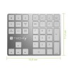 Tastierino Numerico BT V3.0 Wireless 34 Tasti Argento