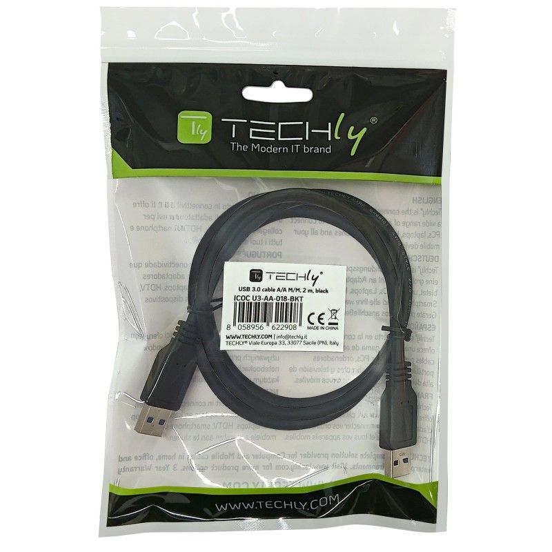 Cavo USB 3.2 A maschio/A maschio 2 m Nero 