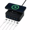 Stazione di Ricarica Wireless 65W 3xUSB-C&trade; e 2xUSB-A