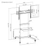 Supporto a Pavimento con Mensola per TV LCD/LED/Plasma 55-100''