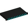 Cassetto Ottico 19'' Scorrevole con 12 Bussole SC Duplex Multimodale OM3 Nero