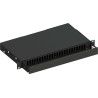 Cassetto Ottico 19'' Scorrevole con Piastra Frontale per 24 Bussole SC Duplex, Nero