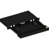 Cassetto Ottico 19'' Scorrevole con Piastra Frontale per 24 Bussole SC Duplex, Nero