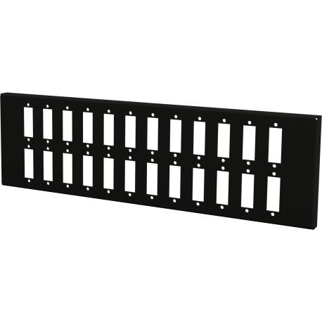 Piastra Adattatrice per 24 Adattatori a Bussola SC Duplex o 24 LC-Quad, Nera