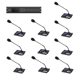Sistema  audio per conferenze con voto 7 microfoni