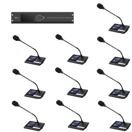 Sistema  audio per conferenze con voto 7 microfoni