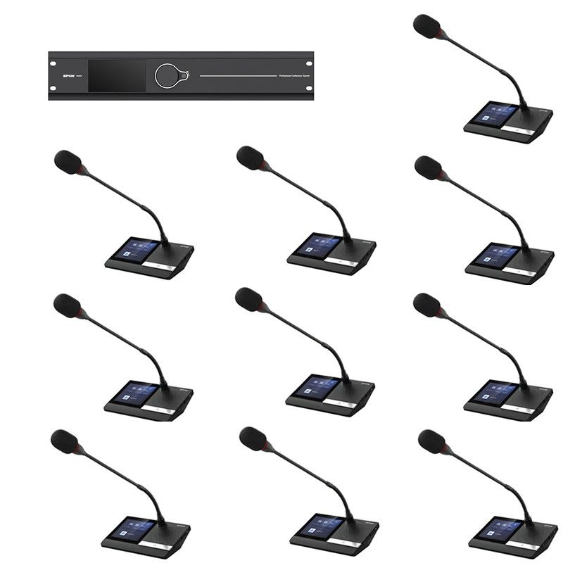Sistema  audio per conferenze con voto 7 microfoni