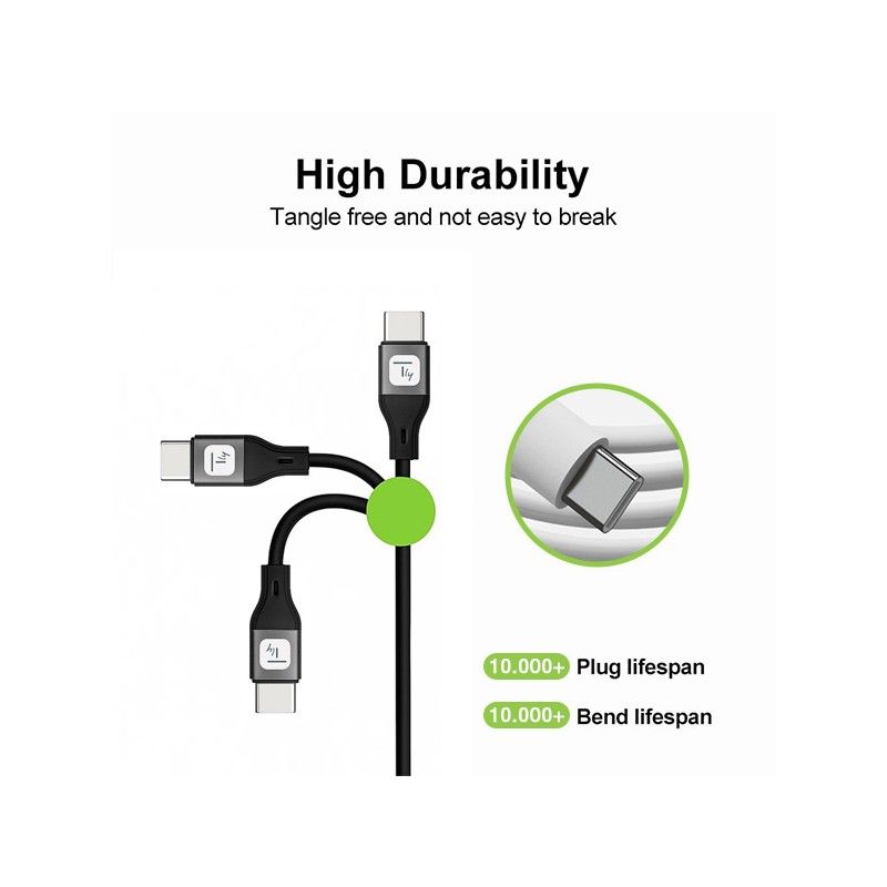Cavo USB-C&trade; Maschio/Maschio USB 2.0 in Silicone 1m Nero