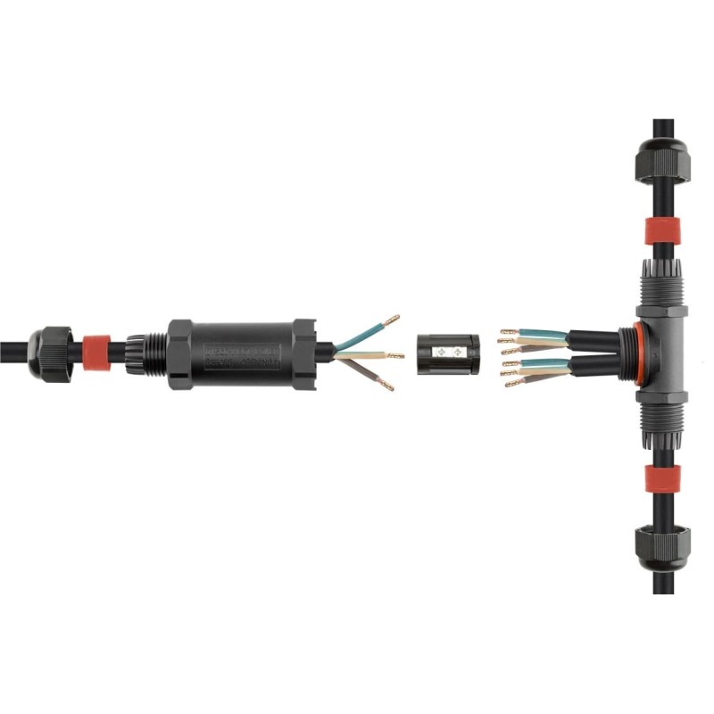 Raccordo di Connessione a T Impermeabile IP68 per Cavo Elettrico