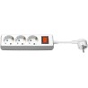 Multipresa 3 Posti Schuko con Interruttore e Cavo 1,5m