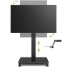 Supporto da Pavimento per TV da 24'' a 55'' c/Ruote a Scomparsa