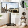 Supporto da Pavimento per TV da 24'' a 55'' c/Ruote a Scomparsa