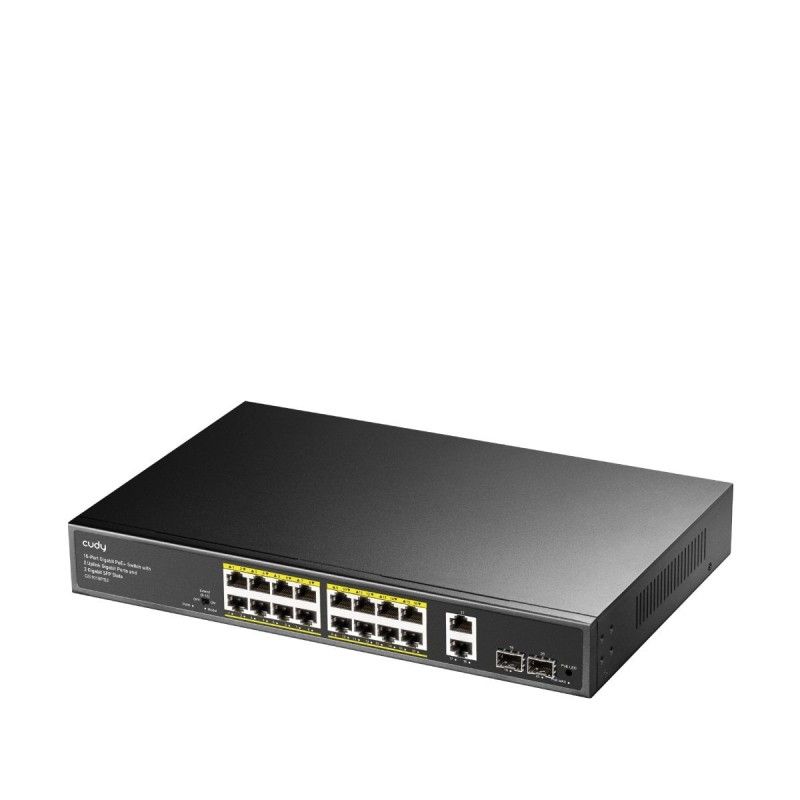 Switch Gigabit PoE+ 24 Porte con 2 Uplink GBE e 2 Gigabit SFP, GS1026PS2 Nero
