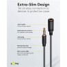 Cavo Prolunga Stereo 3.5 mm M/F 4Pin 1 m Nero