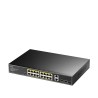 Switch Gigabit PoE+ 16 Porte con 2 Uplink GBE e 2 Gigabit SFP, GS1018PS2 Nero