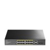 Switch Gigabit PoE+ 16 Porte con 2 Uplink GBE e 2 Gigabit SFP, GS1018PS2 Nero