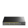 Switch Gigabit PoE+ 24 Porte con 2 Uplink GBE e 2 Gigabit SFP, GS1026PS2 Nero