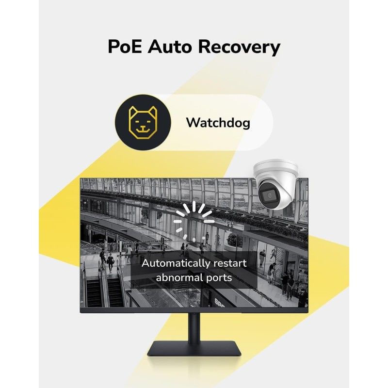 Switch Gigabit PoE+ 24 Porte con 2 Uplink GBE e 2 Gigabit SFP, GS1026PS2 Nero