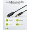 Cavo Prolunga Stereo 3.5 mm M/F 4Pin 0,5 m Nero