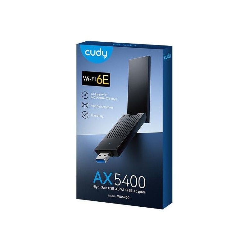 Adattatore USB 3.0 Wi-Fi 6E Triband AX5400 Nero