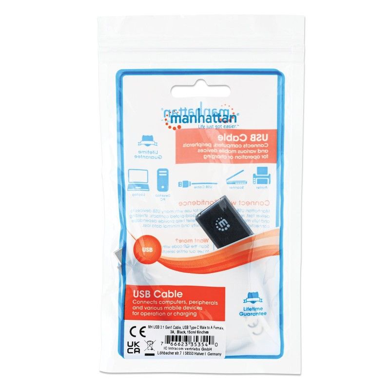 Cavo Superspeed USB A Femmina USB-C&trade; Maschio 15cm Blu