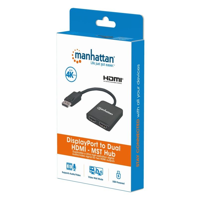 Splitter Hub DisplayPort a 2 porte HDMI con MST
