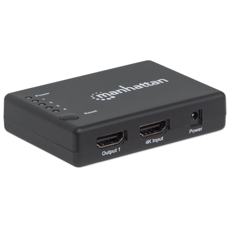 Splitter HDMI 4K UHD 3D con LED 4 vie