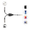 Cavo Adattatore Sdoppiatore Audio per Cuffie Stereo AUX 15 cm