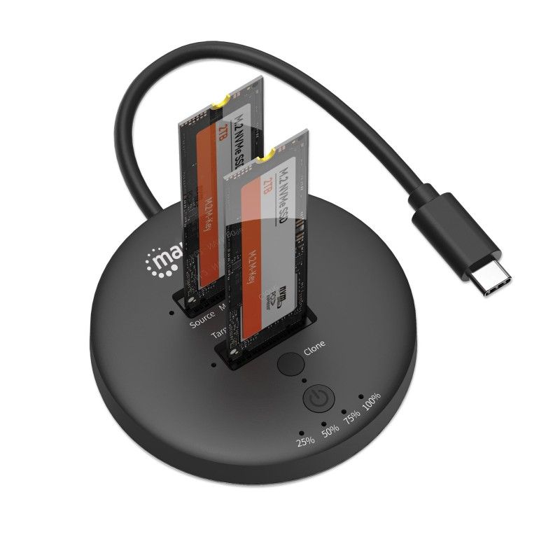 Docking Station Dual-Bay M.2 NVMe Clone SSD
