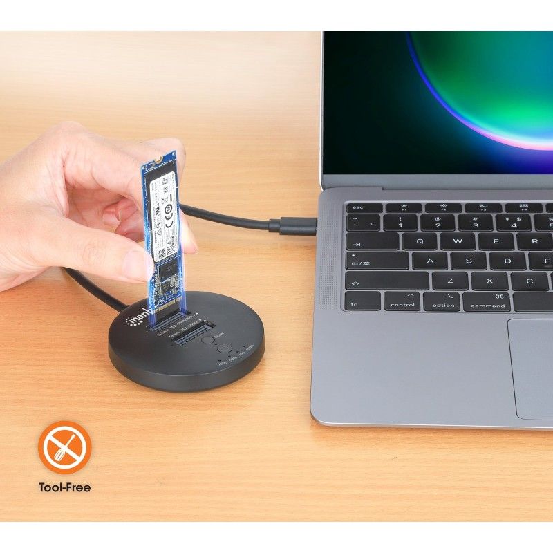 Docking Station Dual-Bay M.2 NVMe Clone SSD