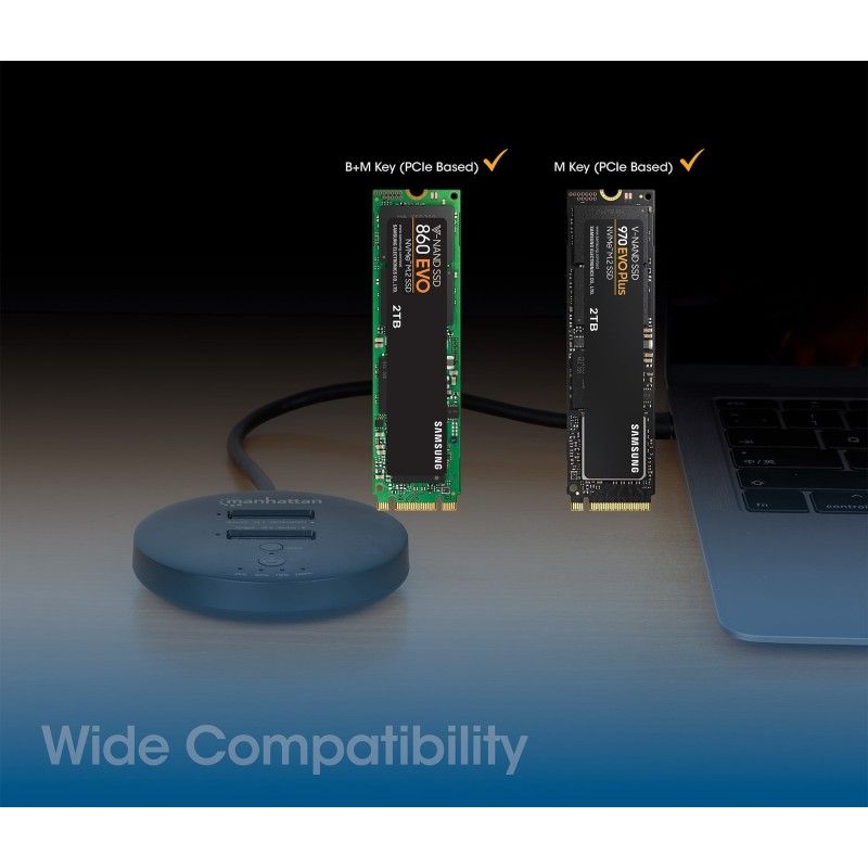 Docking Station Dual-Bay M.2 NVMe Clone SSD