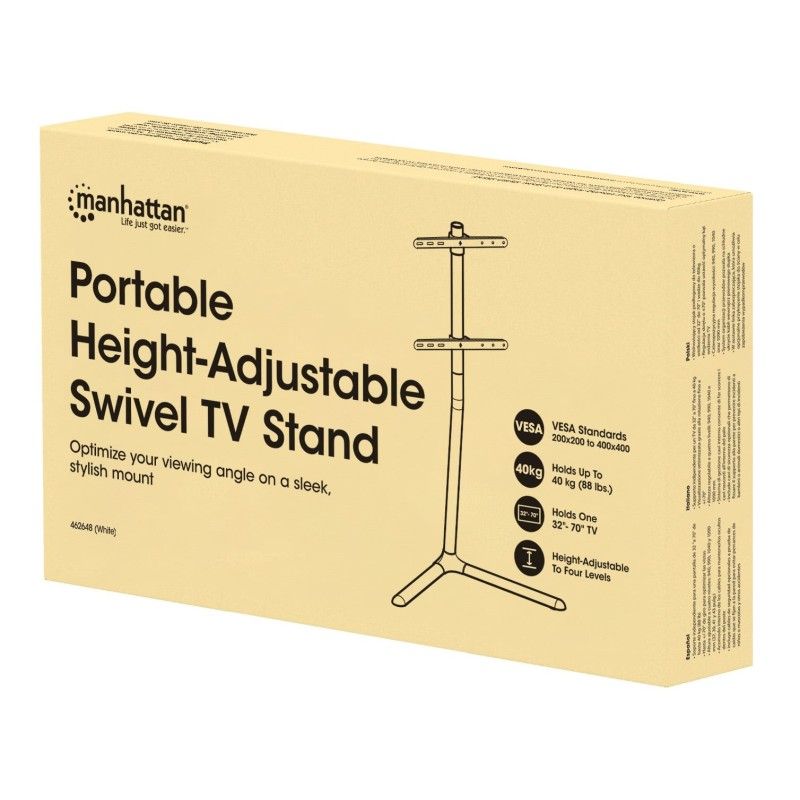 Supporto a Pavimento per TV Girevole Portatile Regolabile in Altezza