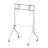 Supporto carrello da Pavimento per  monitor tv da 55" a 85" Bianco