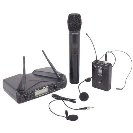 Kit microfoni wireless gelato + bodypack levalier