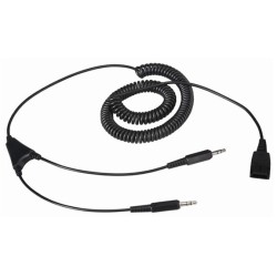 Cavo per PC con 2 jack  per Ezlight - Jabra su PC (scheda audio)