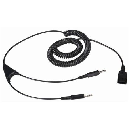 Cavo per PC con 2 jack  per Ezlight - Jabra su PC (scheda audio)