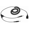 Cavo per PC con 2 jack  per Ezlight - Jabra su PC (scheda audio)