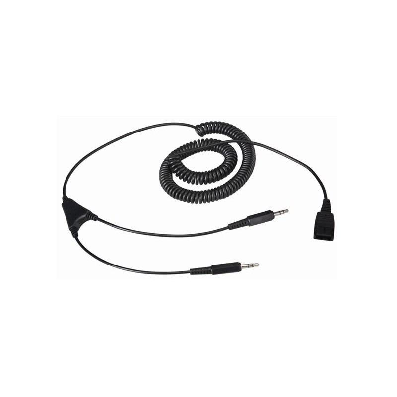 Cavo per PC con 2 jack  per Ezlight - Jabra su PC (scheda audio)