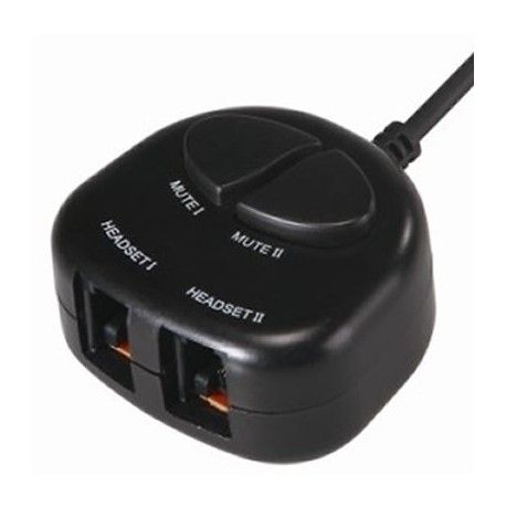 Sdoppiatore per 2 cuffie con tasti mute