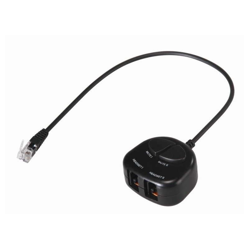Sdoppiatore per 2 cuffie con tasti mute