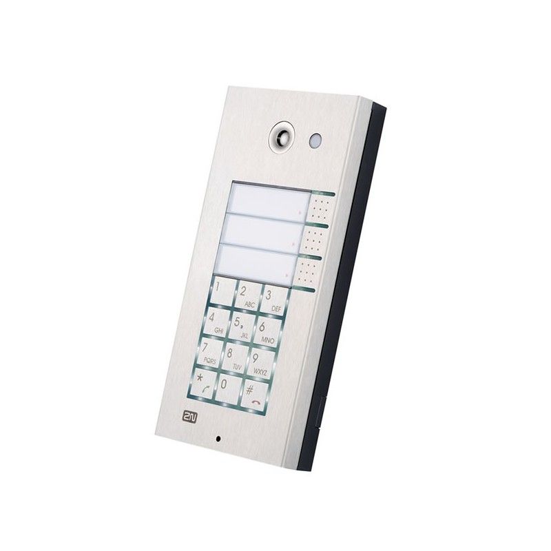 2N helios IP 3 tasti tastiera e telecamera