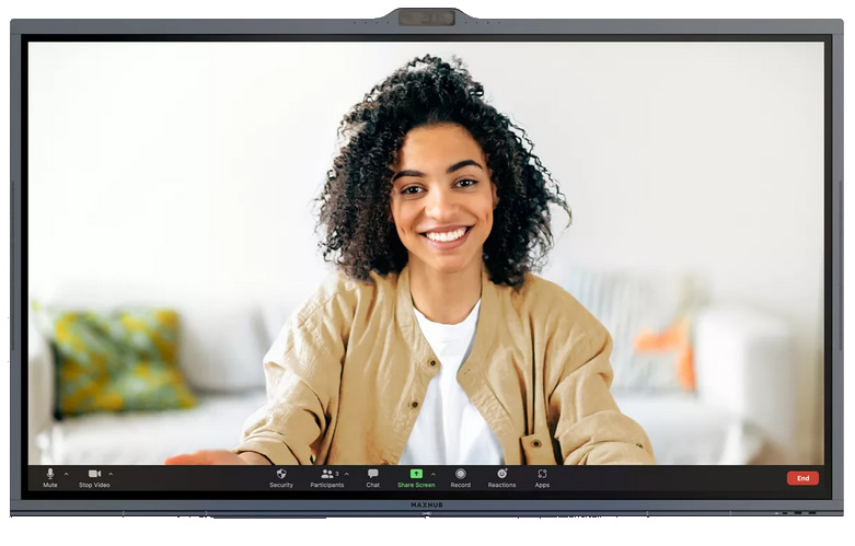 Monitor per sala riunioni con videocamera e audio