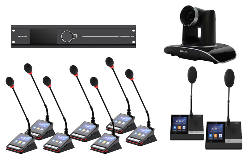 Microfoni per conferenza con votazione e streaming registrazione
