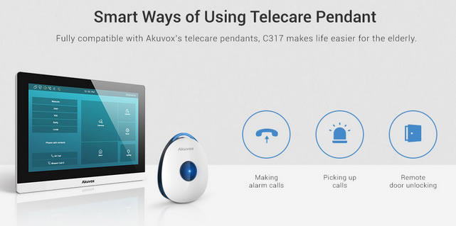 monitor per videocitofono IP akuvox tasto sos