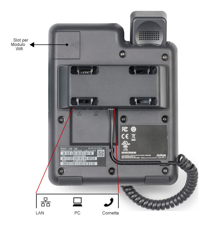 avaya j129 connessioni avaya j129