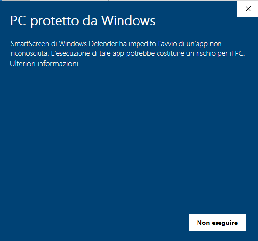 EzDial eseguibile protetto da windows EzDial protetto da windows
