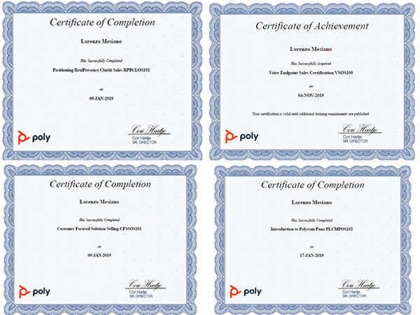 Certificazione poly polycom